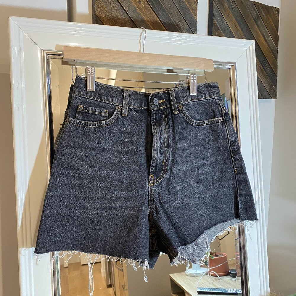 BDG grey denim shorts